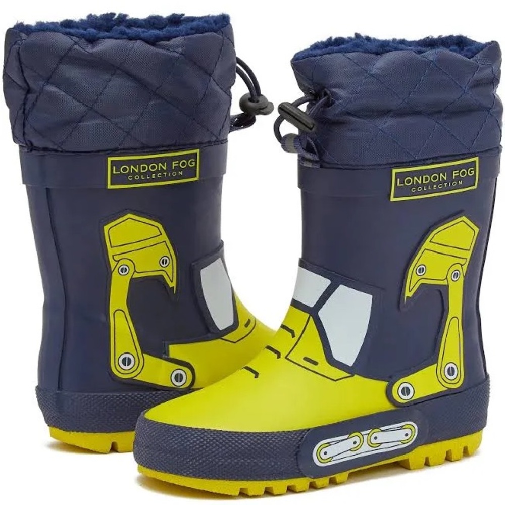 NWT London Fog Toby Construction Rain Boot